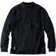 4475-52-4-3L [G.G. 4475-52 長袖Tシャツ（胸ポケット） ブラック 3L]