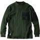 4475-52-82-3L [G.G. 4475-52 長袖Tシャツ（胸ポケット） アーミー 3L]