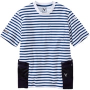 715-S-27 [VILEA ユーティリティ半袖Tシャツ S ボーダー]