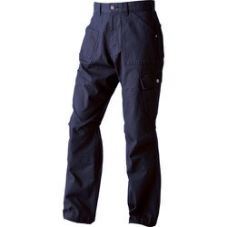 804005-819-S [CHUSAN ドビーストレッチ・ワイドカーゴパンツ10ポケット ネイビー・ブラック S]