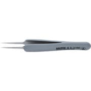 9221-13ESD [KNIPEX ラバーハンドル付き精密ピンセット 先極細 112ММ]