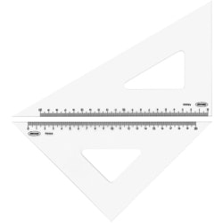 共栄プラスチック メタクリル三角定規（目盛付） 24cm A-820