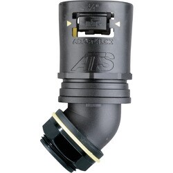 アダプタフレックス 防水フレキコネクタ Adaptalok ATS 45°エルボ 13サイズ 用 M16おねじ付き ロックナット付属 AT13/M16/45/BLY