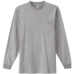 AZ10530-044-4L [アイトス 長袖Tシャツ（ポケット付男女兼用） AZ10530モクグレー 4L]