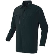 AZ4135-010-6L [アイトス 長袖シャツ（男女兼用）AZ4135 高通気軽量スーパーストレッチ ブラック 6L]