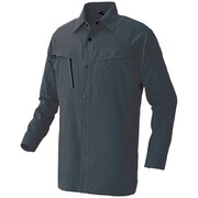 AZ4135-014-M [アイトス 長袖シャツ（男女兼用）AZ4135 高通気軽量スーパーストレッチ チャコール M]