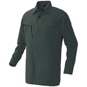 AZ4135-015-L [アイトス 長袖シャツ（男女兼用）AZ4135 高通気軽量スーパーストレッチ ダークグリーン L]