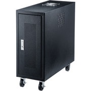 CP-THBOX2UBK [SANWA キャスター付きハブボックス（2U）]