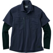 DG814-11-3L [クロダルマ フェイクレイヤードポロシャツ ネイビー 3L]