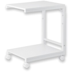 DSW02W [ASKA デスクサイドワゴン デスクサイドワゴン 高さ調節つき ホワイト]