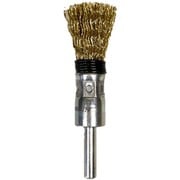 ER-015SPT-10P [高島産業 エンド型 筒型 15x6x25 毛丈30 真鍮メッキ鋼線0.25 スプリング付（10本入）]