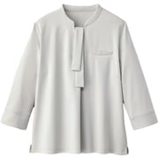 GCSL-2404-A3-M [GROW 【防透け・防汚】レディース 七分袖カットソー【セリーン・ニット】グレージュ M]