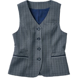 GVEL-2407-K2-09 [GROW 【涼感・軽量】レディース ベスト【エアリー・ツイード】ネイビー 9号]