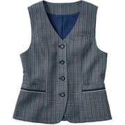 GVEL-2407-K2-17 [GROW 【涼感・軽量】レディース ベスト【エアリー・ツイード】ネイビー 17号]