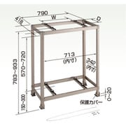 オーケー器材 エアコン室外機架台 アルミキーパー 二段置台 80kgタイプ K-AW6H