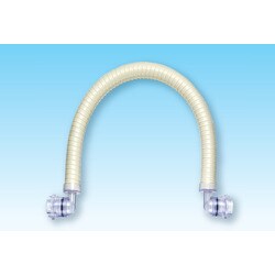 オーケー器材 ドレンアップ専用断熱フレキドレンホース 工速ドレンホース（VP管用）室内機側VP20エルボタイプ・配管側VP20・25兼用エルボタイプ 1000mm K-FHUVPDL