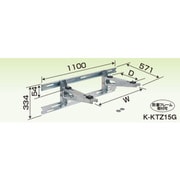 オーケー器材 エアコン室外機架台 PAキーパー 壁面置台ブラケットタイプ 150kgタイプ 15型 K-KTZ15G