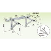 オーケー器材 エアコン室外機架台 RAキーパー 壁面置台ブラケットタイプ 60kgタイプ K-KTZ5G2