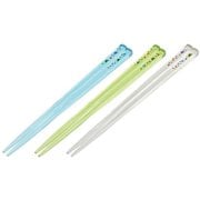 AA2T [箸 セット ディノサウルス アクリル製 クリア 四角 すべり止め 食洗機対応 16.5cm 3膳組 日本製]