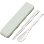 CCS3SAAG [抗菌 音の鳴らない 箸箱 ケース 箸 スプーン コンビ セット 18cm 食洗機対応 くすみ グリーン 日本製]