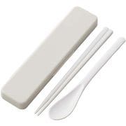 CCS3SAAG [抗菌 音の鳴らない 箸箱 ケース 箸 スプーン コンビ セット 18cm 食洗機対応 くすみ グレー 日本製]