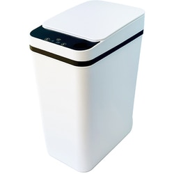 かざすだけで開く自動開閉ゴミ箱 センサー機能 12L コンパクト ホワイト OMC-LFGB01