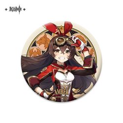 原神 モンド城シリーズ キャラ缶バッジ 「100％偵察騎士」アンバー