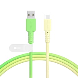 グラデーションケーブル USB-A to USB-C メロンクリームソーダ 1m MOT-SCBACG100-MS