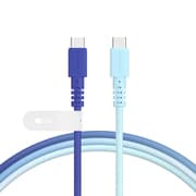 グラデーションケーブル USB-C to USB-C アクアカラー 1m MOT-SCBCCG100-AQ