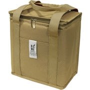 BigBee 保冷 保温 ランチバッグ BOX型 6L サンドベージュ 大容量 開口部が大きく開く ダブルファスナー 保冷剤ポケット付き