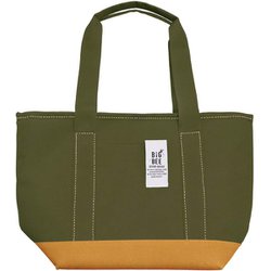 BigBee 保冷 保温 ランチバッグ トートバッグ Sサイズ 9L オリーブグリーン サイドポケット付き 保冷剤ポケット付き