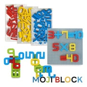 文字ブロック MOJIBLOCK 数字 プラスパック 3色 赤青黄 51pcs [ブロック玩具]