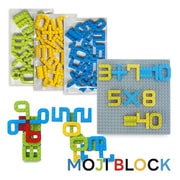 文字ブロック MOJIBLOCK 数字 プラスパック 3色 青黄緑 51pcs [ブロック玩具]