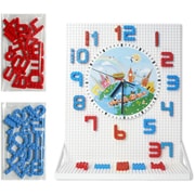 文字ブロック MOJIBLOCK とけいブロックセット 2色 赤青 34pcs [ブロック玩具]