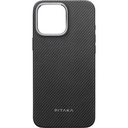 KI1601PMPA [アラミドTPUハイブリット Military-Grade Protective Case for iPhone 16 Pro Max 黒/グレー ツイル柄 600D]