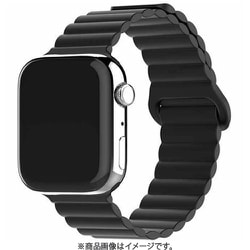 ALG-WM01BK [Apple Watch 42/44/45/49用 シリコンマグネットバンド ブラック]