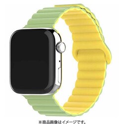 ALG-WM01GRYE [Apple Watch 42/44/45/49用 シリコンマグネットバンド グリーンイエロー]