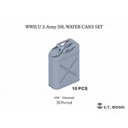 P35-325 1/35 WWII アメリカ 20L水用ジェリカン 10個入 [プラモデル用パーツ]