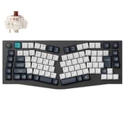 Q10 Max(Aliceレイアウト) QMK/VIA ワイヤレス カスタム・メカニカルキーボード - RGB - JIS配列 - カーボンブラック / Gateron Jupiter スイッチ(ホットスワップ)茶軸 Q10M-M3-JIS