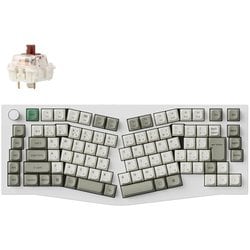 Q10 Max（Aliceレイアウト） QMK/VIA ワイヤレス カスタム・メカニカルキーボード - RGB - JIS配列 - シェルホワイト / Gateron Jupiter スイッチ（ホットスワップ）茶軸 Q10M-P3-JIS