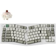 Q10 Max(Aliceレイアウト) QMK/VIA ワイヤレス カスタム・メカニカルキーボード - RGB - JIS配列 - シェルホワイト / Gateron Jupiter スイッチ(ホットスワップ)茶軸 Q10M-P3-JIS