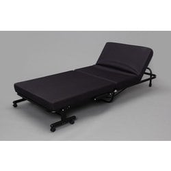 折りたたみベッド セミシングル ブラック 幅850×奥行2090×高さ330mm※サイドグリップ両側・足元取付時 OTBSS-KR-B