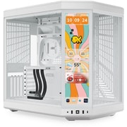 14.9インチ タッチスクリーン搭載 ミドルタワー E-ATX対応 ピラーレス式PCケース スノーホワイト Y70 Touch Infinite Snow White