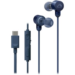 USB Type-Cイヤホン カナル型 リモコン付き 1.2m ブルー HA-FR29UC-A