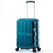 スーツケース MAXBOX 拡張タイプ 旅行日数目安:3~4泊 35L/拡張時41L フロントオープン TSAロック搭載 ターコイズブルー ALI-6611