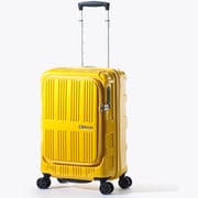 スーツケース MAXBOX 拡張タイプ 旅行日数目安:3~4泊 35L/拡張時41L フロントオープン TSAロック搭載 メタリックイエロー ALI-6611