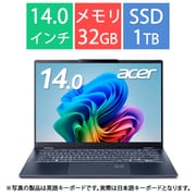 ノートパソコン Swift 14 AI/14型/Core Ultra 7プロセッサー 258V/メモリー 32GB/SSD 1TB/Windows 11 Home/スチームブルー SF14-51-A73Z/F