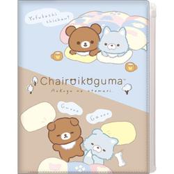 リラックマ クリアホルダー（6＋1ポケット） 「アオコグのおとまり」テーマ