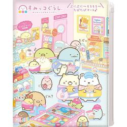 すみっコぐらし クリアホルダー（6＋1ポケット） 「わくわくたぴおかコンビニ」テーマ