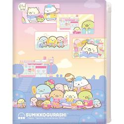 すみっコぐらし クリアホルダー（6＋1ポケット） 「わくわくたぴおかコンビニ」テーマ